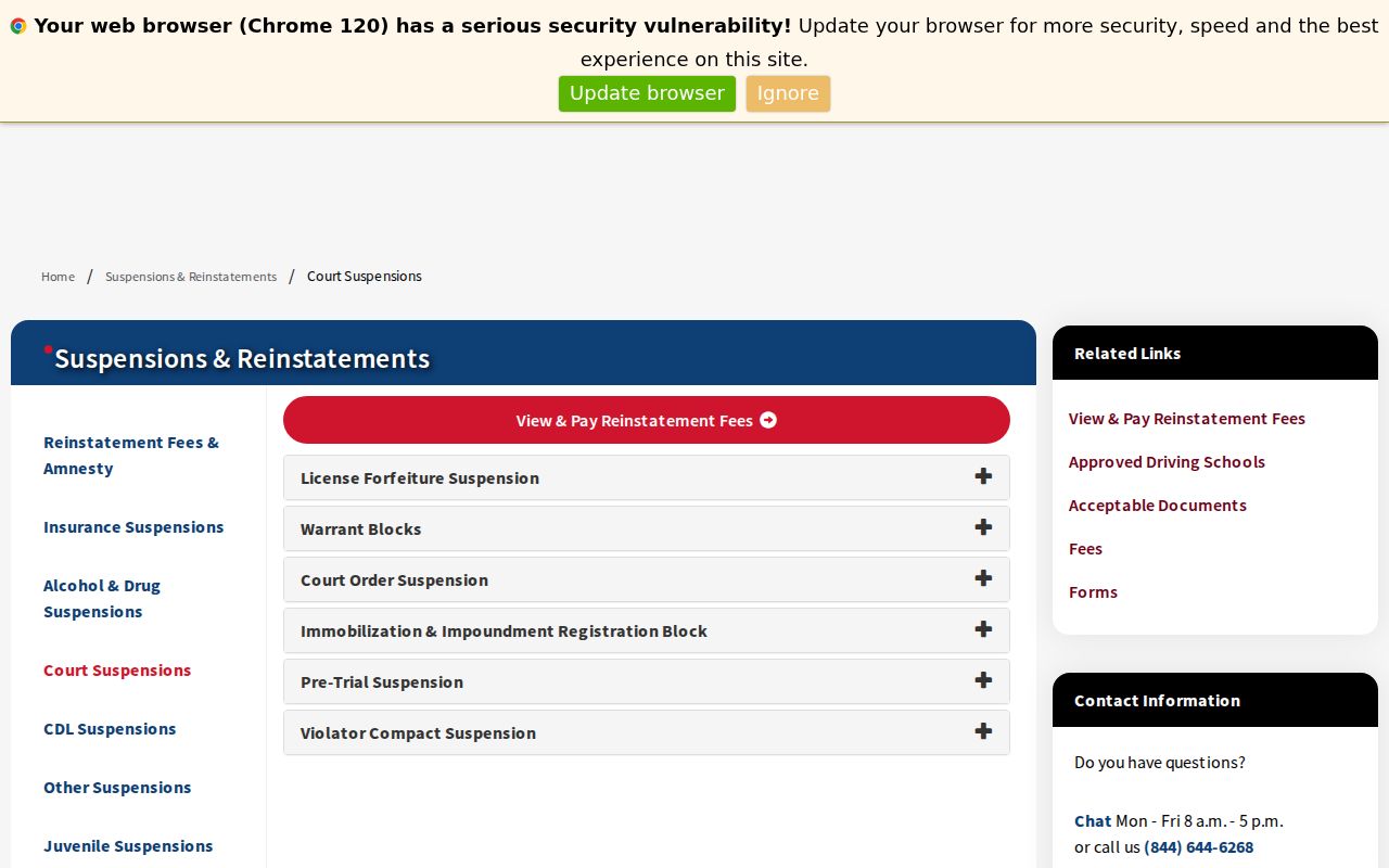 Ohio traffic court record and BMV license-forfeiture information